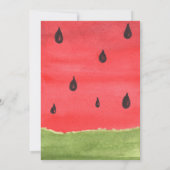Invitation Un melon pour un premier anniversaire de pastèque (Dos)