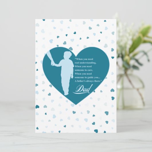 Invitation Un message de fête des pères heureux (Debout devant)