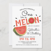 Invitation Un moderne dans un melon | Anniversaire de enfant (Devant)
