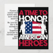 Invitation Un moment pour honorer les héros américains (Devant / Derrière)