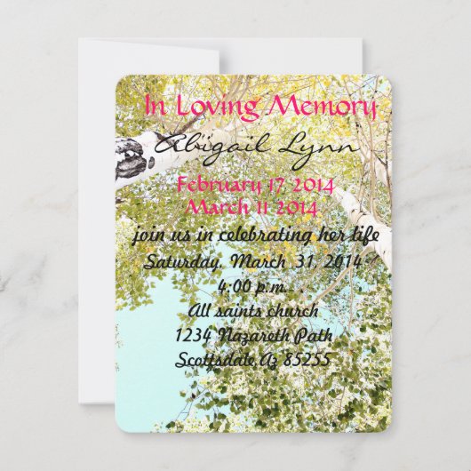 Invitation Un morceau de l'invitation funéraire (Devant)