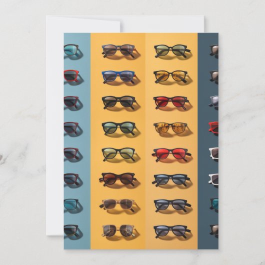 Invitation Un motif de lunettes de soleil, (Devant)