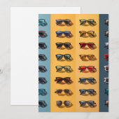 Invitation Un motif de lunettes de soleil, (Devant / Derrière)