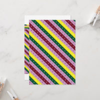 un motif rayé multicolore avec des points