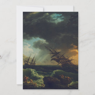 Invitation Un naufrage en mer orageuse par Claude-Joseph Vern