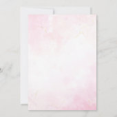 Invitation UN Noël hivernal rose 1er anniversaire (Dos)