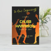 Invitation Un noir élégant diplômé en technologie moderne (Debout devant)