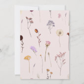 Invitation Un nouveau Baby shower de chapitre Fleur sauvage d (Dos)