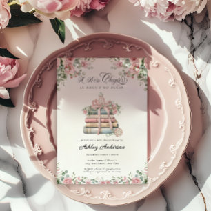 Invitation Un nouveau Baby shower de livre d'histoires