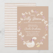 Invitation Un nouveau Baby shower d'oie stupide (Devant / Derrière)