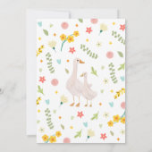 Invitation Un nouveau Baby shower d'oie stupide (Dos)