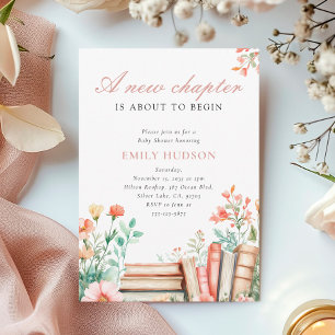 Invitation Un nouveau Baby shower floral