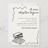 Invitation Un nouveau chapitre baby shower (Devant)