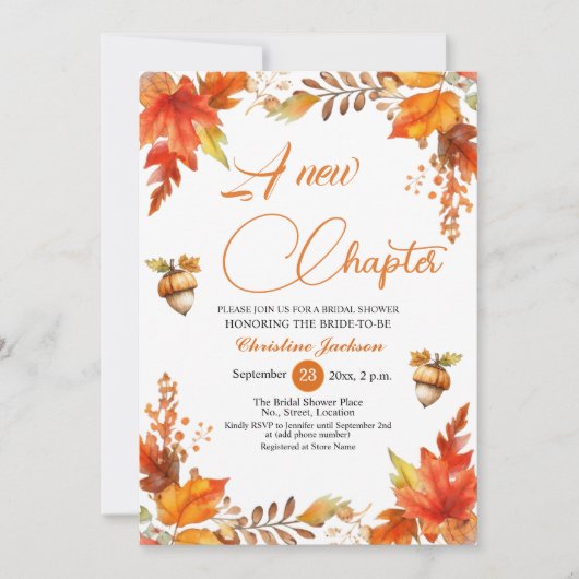 Invitation Un nouveau chapitre Boho Floral QR Code Fête des m (Devant)