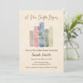 Invitation Un nouveau chapitre commence - Baby Shower (Debout devant)