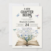 Invitation Un nouveau chapitre commence Baby shower Fleur sau (Devant)