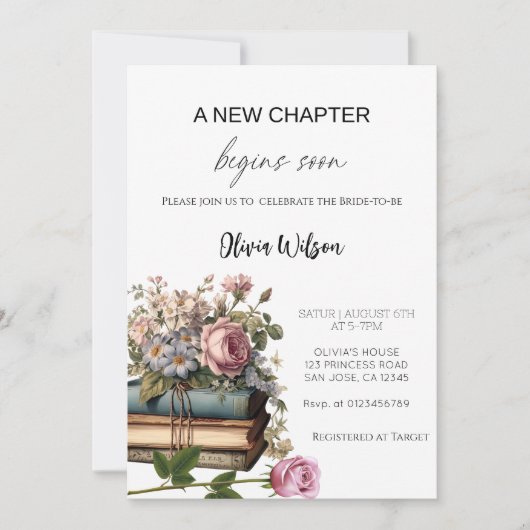 Invitation Un nouveau chapitre commence bientôt – Future mari (Devant)