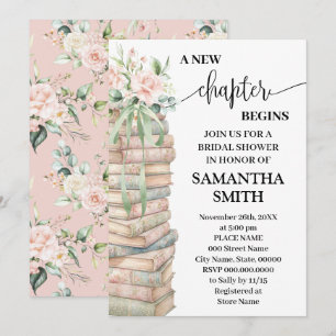 Invitation Un nouveau chapitre commence Boho Chic Baby Shower