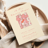 Invitation Un nouveau chapitre commence cerise arc rose nupti