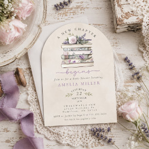 Invitation Un nouveau chapitre commence Chic Floral Livre Bab