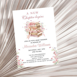 Invitation Un nouveau chapitre commence Coquette Books Baby S