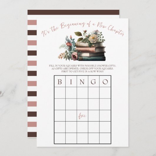 Invitation Un Nouveau Chapitre Commence ! Jeu Fête des mariée (Devant / Derrière)