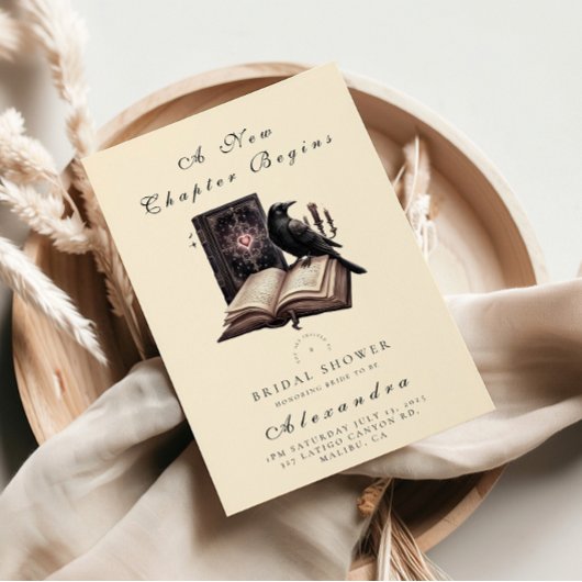 Invitation Un nouveau chapitre commence la douche de corbeau 