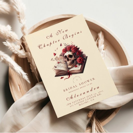 Invitation Un nouveau chapitre commence la douche gothique nu