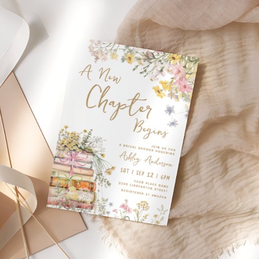 Invitation Un nouveau chapitre commence la Fête des mariées F