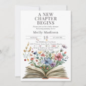 Invitation Un nouveau chapitre commence le Baby shower du liv (Devant)