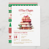 Invitation Un nouveau chapitre commence le Baby shower du liv (Devant / Derrière)