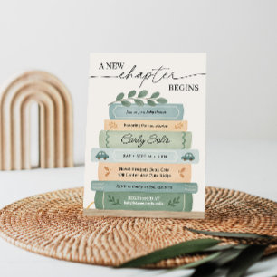 Invitation Un nouveau chapitre commence le Baby shower Storyb