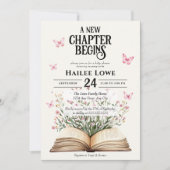 Invitation Un nouveau chapitre commence le Fleur sauvage rose (Devant)