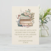 Invitation Un nouveau chapitre commence, livre d'or de baby s (Debout devant)