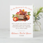 Invitation Un nouveau chapitre commence Poème pour livre d'or (Debout devant)