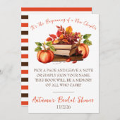 Invitation Un nouveau chapitre commence Poème pour livre d'or (Devant / Derrière)