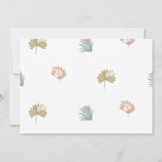 Invitation Un nouveau chapitre commence - Style Boho (Dos)