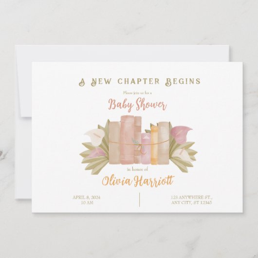 Invitation Un nouveau chapitre commence - Style Boho (Devant)