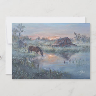 Invitation Un nouveau jour - Peinture de cheval