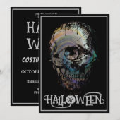 INVITATION UN OEIL SKULT MORT HALLOWEEN COSTUME PARTY (Devant / Derrière)