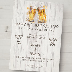 Invitation Un ou Deux Verres Avant qu'Ils ne Disent "Oui" au 