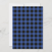 Invitation Un Ours sauvage Bleu Buffle Plaid Premier Annivers (Dos)