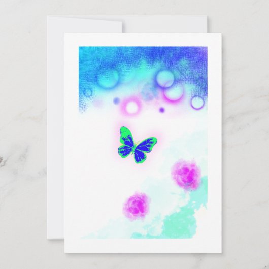 Invitation Un papillon (Devant)