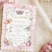 Invitation Un Papillon Bébé Est En Chemin De Baby shower