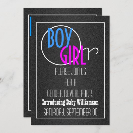 Invitation Un parti rétro (Devant / Derrière)