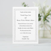 Invitation Un Parties scintillant d'argent blanc chic, 3x5-Ma (Debout devant)