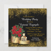 Invitation Un Pas Dans 40 Chaussures Rouges Anniversaires (Dos)