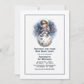 Invitation Un pas de géant Fête d'anniversaire Petit Astronau (Devant)
