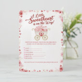 Invitation Un petit amour arrive Baby Shower (Debout devant)