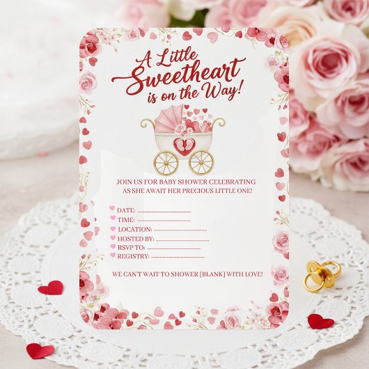 Invitation Un petit amour arrive Baby Shower